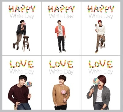【クリックでお店のこの商品のページへ】★写真 3枚贈り物★ 2PM(ツーピーエム) White Day Card Set