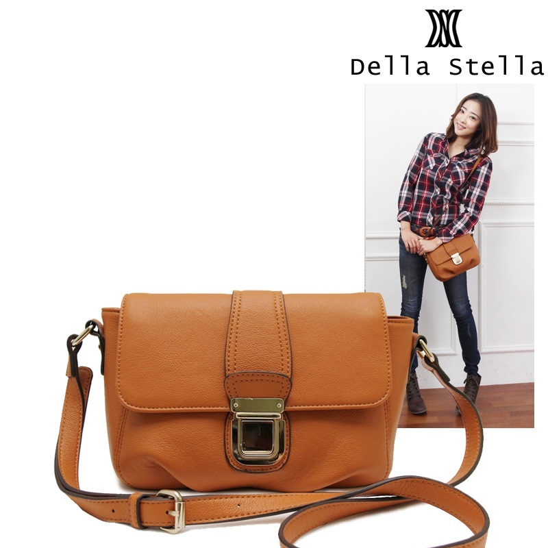 【クリックでお店のこの商品のページへ】[Della Stella]デラステラは斜めの小さな金属製のロックバッグショルダーキャリーJK39