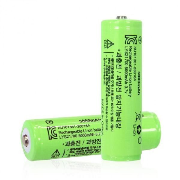 인팍쇼핑 21700 배터리 리튬이온 충전식 충전지 KC인증 5000mAh 건전지 공구 철물 산업 안전