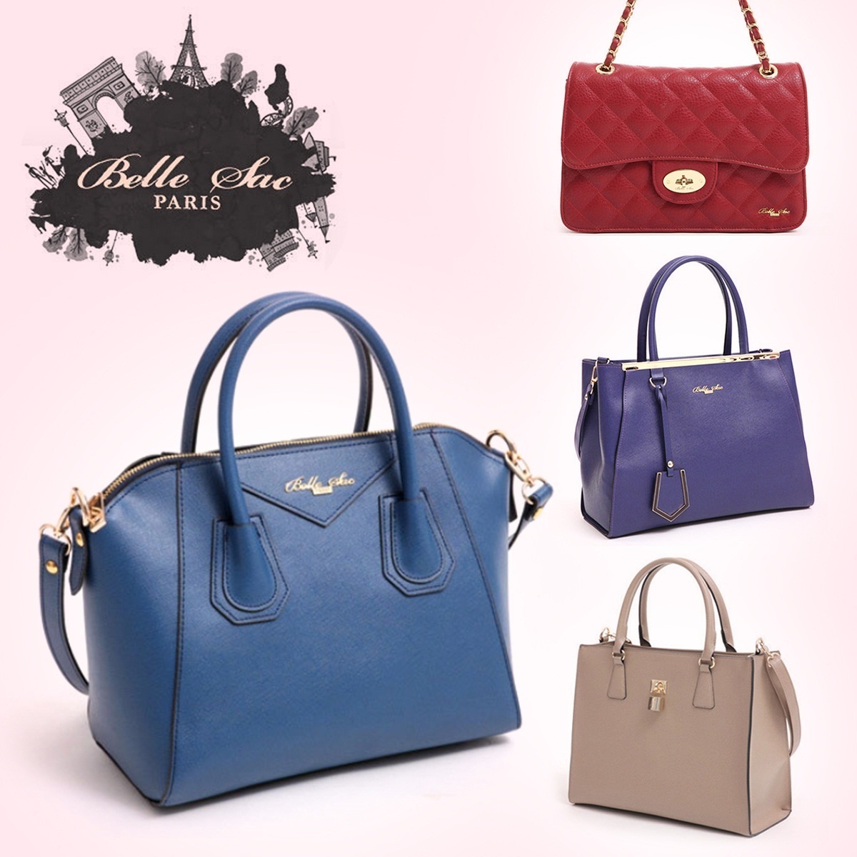 Qoo10 - ★Belle Sac Paris★Luxury Brand Women Handbag/Shoulder bag/Quilting Bag/... : Bag & Wallet