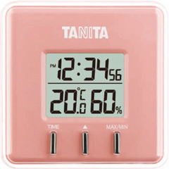 【クリックでお店のこの商品のページへ】タニタ デジタル 温湿度計 ピンク TT-550NPK