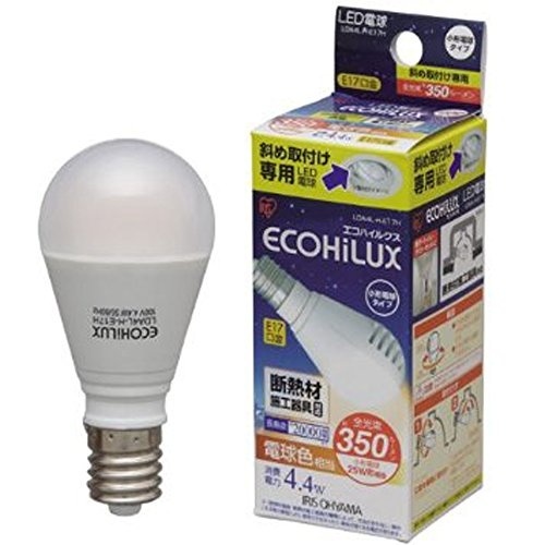 【クリックでお店のこの商品のページへ】アイリスオーヤマ LED電球 25w相当 斜め取付 中輝度 E17口金 小型電球25W相当 350ルーメン 電球色相当 LDA4L-H-E17H