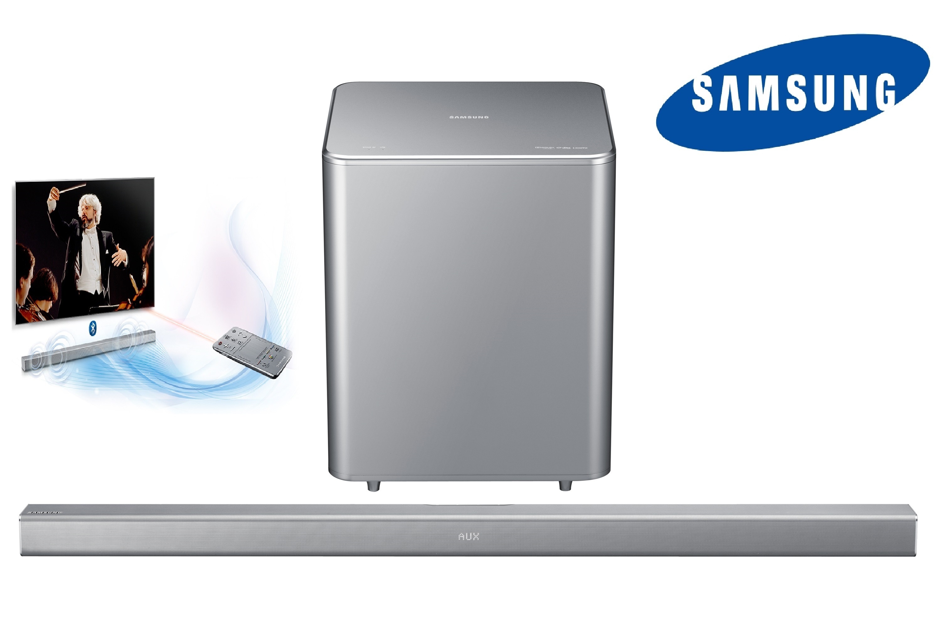 【クリックで詳細表示】[ free shipping ] Samsung HW-F551 Powered 2.1-channel home theater sound bar with wireless subwoofer