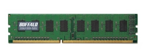 【クリックで詳細表示】BUFFALO デスクトップ用 増設メモリ PC3-10600(DDR3-1333) 2GB D3U1333-S2G