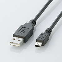 【クリックでお店のこの商品のページへ】[ELECOM(エレコム)] USB2.0ケーブル(mini-Bタイプ)[3.0m] U2C-M30BK