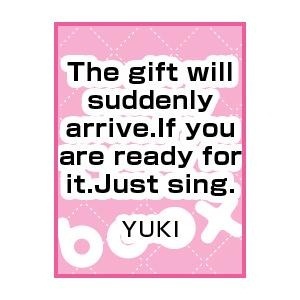 【クリックで詳細表示】The gift will suddenly arrive.If you are ready for it.Just sing.｜YUKI｜エピックレコードジャ