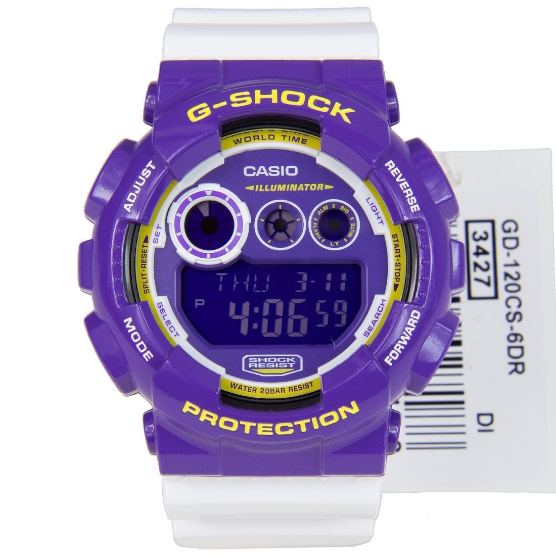 【クリックで詳細表示】CASIOCasio G-Shock GD-120CS-6DR GD-120CS-6 Digital Illuminator Watch