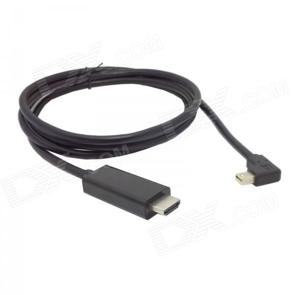 【クリックで詳細表示】CY DP-072-LE Left Angled 90＆Acirc ＆deg Mini DisplayPort DP to HDMI Cable - Black (150cm)