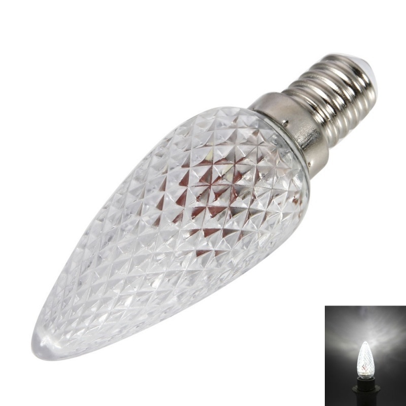 【クリックで詳細表示】E14 1W 6LEDs 6000-6500K White Light LED Candle Light Lamp (220V)
