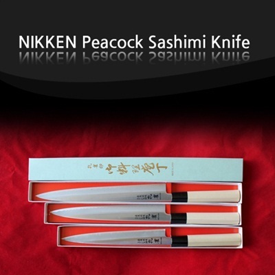 【クリックで詳細表示】NIKKEN Japanese Sushi Chef Kitchen Sashimi Knife Stainless Steel Made in Japan