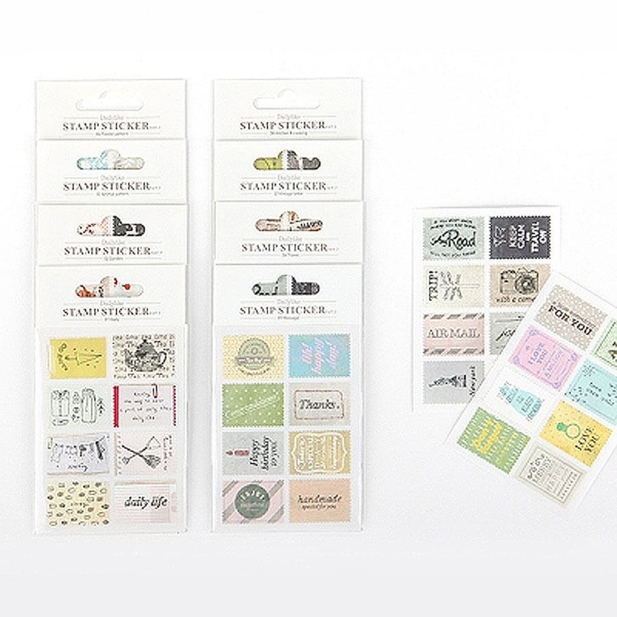 【クリックで詳細表示】[Pinco Shop] ★[クーポン割引]★[お得！] デコ ｜デコパーツe2 - Stamp Sticker Ver.3 - Scrapbooking Stickers Embellishments x 2 Sheets