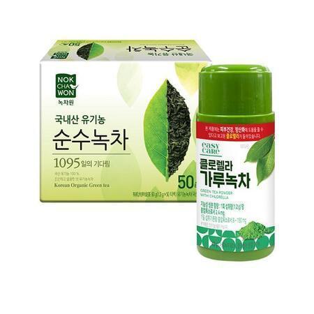 Qoo Nokchawon Green Tea Set Organic Pure Green Tea T Chlorella