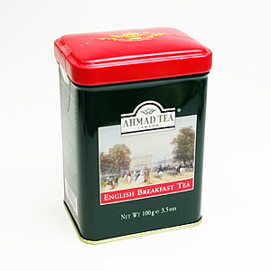 【クリックで詳細表示】アーマッド(AHMAD) 紅茶 イングリッシュブレックファストティー 100g缶(リーフ)英国紅茶ロンドンのアーマッドティーのミルクティー