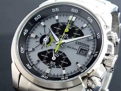 【クリックで詳細表示】シチズン CITIZEN エコドライブ クロノグラフ 腕時計 CA0130-58A