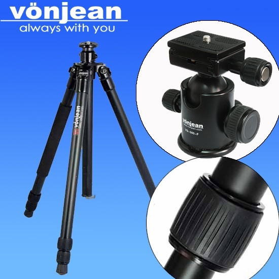 【クリックで詳細表示】VT-345D Tripod ＋ VD-365F ballhead for digital DSLR camera nikon canon デジタルカメラ用 3段 三脚