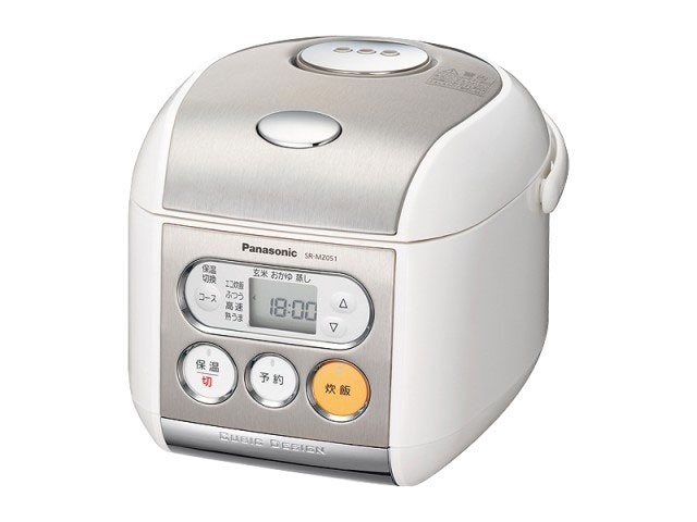 【クリックで詳細表示】[Panasonic]SR-MZ051-W/K 「蒸しコース」を搭載したマイコン炊飯器(容量0.54L)