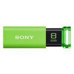 【クリックで詳細表示】ソニーSONY USB3.0対応 ノックスライド式USBメモリー ポケットビット 8GB グリーン USM8GU G [USM8GU G]