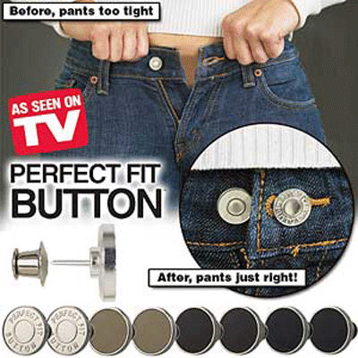【クリックでお店のこの商品のページへ】[ Perfect fit Button ] ジーンズスラックススカート8ボタンのための調節可能なデラックスボタン