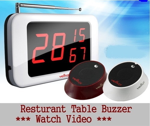 【クリックで詳細表示】ワイヤレス テーブル コール ブザー ゲスト ページング ベル システム Wireless Table Call Buzzer guest paging Bell System for Restaurants cafeterias