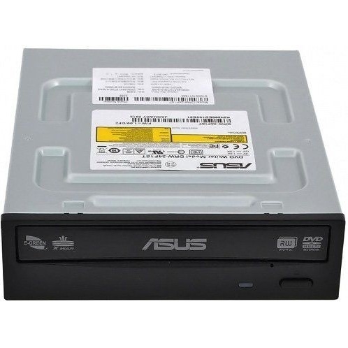 【クリックでお店のこの商品のページへ】デスクトップPC用RWバルクドライブ±ASUS DRW-24F1ST(内蔵、純正バルク)ブラック24倍速2層DVDライタのSATA DVD