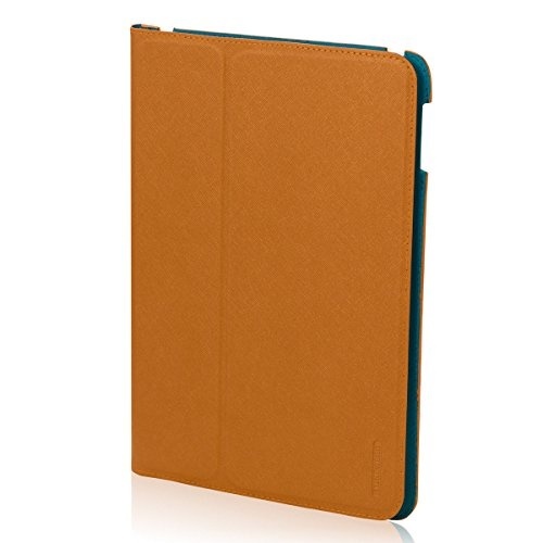 【クリックで詳細表示】【日本正規代理店品】TUNEWEAR LeatherLook Classic with Front cover for iPad Air 2/iPad Air キャメルブラウン/マリンブルー TUN-PD-000155