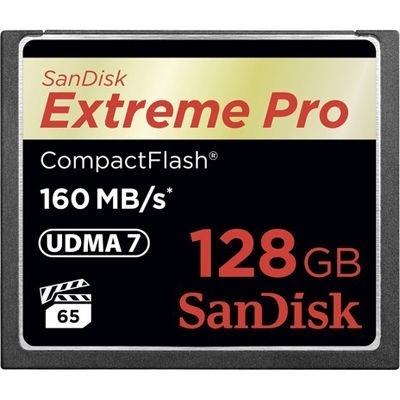 【クリックで詳細表示】サンディスク SanDiskコンパクトフラッシュ Extreme Pro 128GB 1067倍速 SDCFXPS-128G-X46 0619659102500