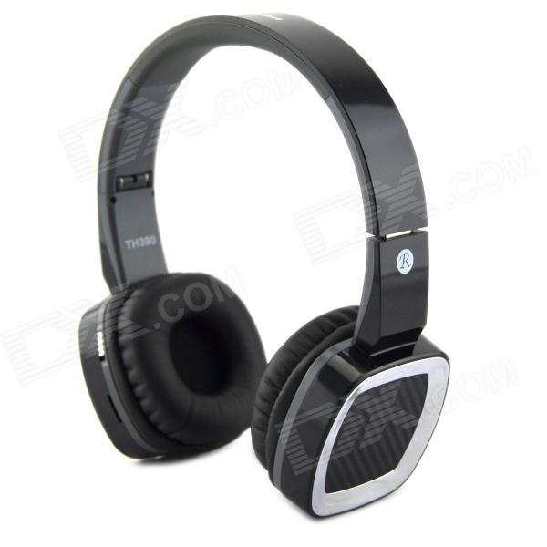【クリックで詳細表示】ShengYun TH390 Stereo Bluetooth V3.0 Headphones w/ TF / FM Radio / Mic - Black