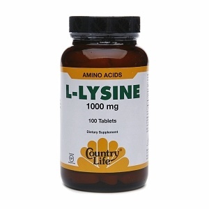 【クリックで詳細表示】[アメリカ直送] Country Life L-Lysine， 1000mg， Tablets 100 ea