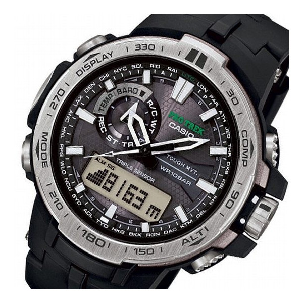 【クリックで詳細表示】カシオ CASIO プロトレック 電波 タフソーラー メンズ 腕時計 PRW-6000-1 ブラック