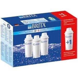 【クリックで詳細表示】[Brita GmbH]【増量パック】【並行輸入品】本家本元ドイツのBRITA (ブリタ) Classic (クラシック) 交換用フィルターカートリッジ 3個＋1個＝ 4個パック 2ヶ月交換！