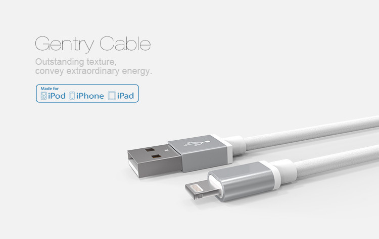 【クリックでお店のこの商品のページへ】NILLKIN Gentry Data Transmission Charging Cable 8 Pin With MFI Certification For iPhone iPad iPod
