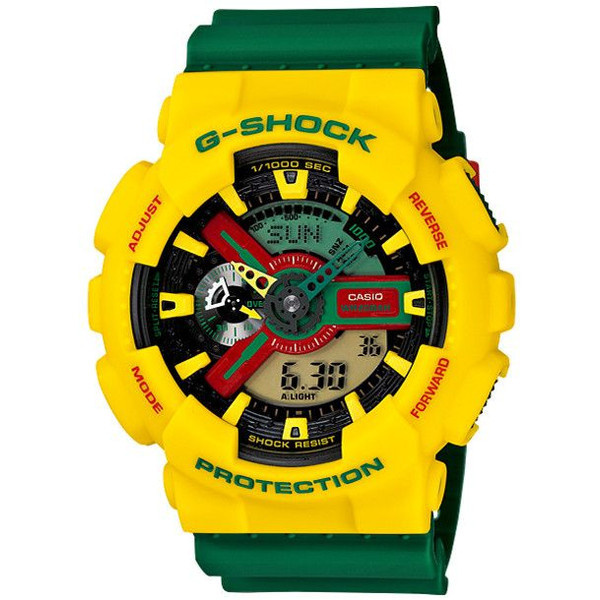 【クリックでお店のこの商品のページへ】[カシオ]G-SHOCK カシオ 腕時計 Gショック 人気 RASTAFARIAN アナデジ ラスタファリアン GA-110RF-9A