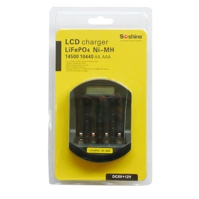 【クリックで詳細表示】[SOSHINE]Free Shipping NEW Soshine SC-C5 e3 Smart LCD Quick Charger For AA/AAA NiMH 1.5v Battery US plug