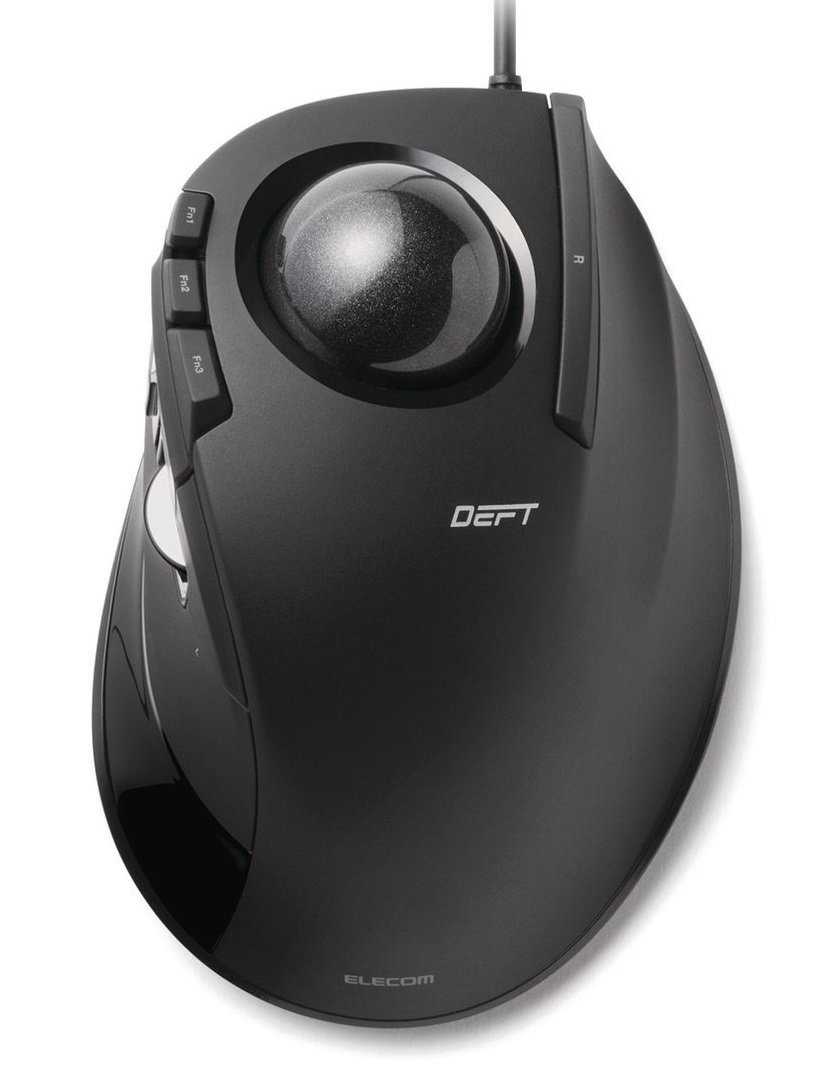 ELECOM USB Wired Trackball Mouse 8 button Black M-DT2URBK