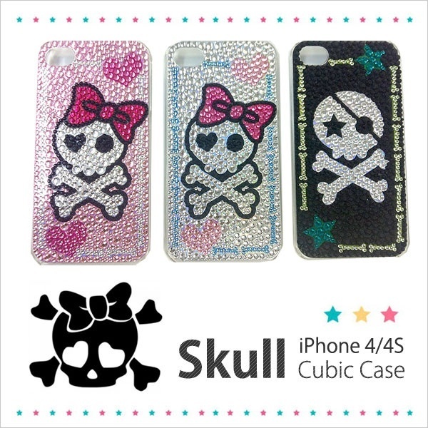 【クリックで詳細表示】[iPhone 4/4S][メール便][iPhone4S/iPhone4 ケース] Skull Cubic Case /骸骨キュービックケース/アイフォン4S/アイフォン4/softbank/au/ケース/カバー