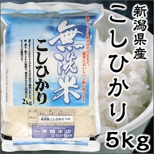【クリックで詳細表示】【送料無料】米 日本米 24年度産 新潟県産 コシヒカリ BG精米製法 無洗米5kg ご注文をいただいてから精米します。【精米無料】【特別栽培米】【こしひかり】【新米】