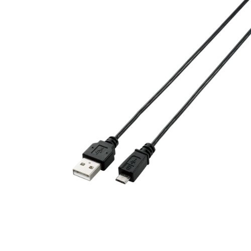 【クリックでお店のこの商品のページへ】エレコム USB2.0ケーブル A-microBタイプ スリム 2m ブラック 【PlayStation 4 対応】 U2C-AMBX20BK