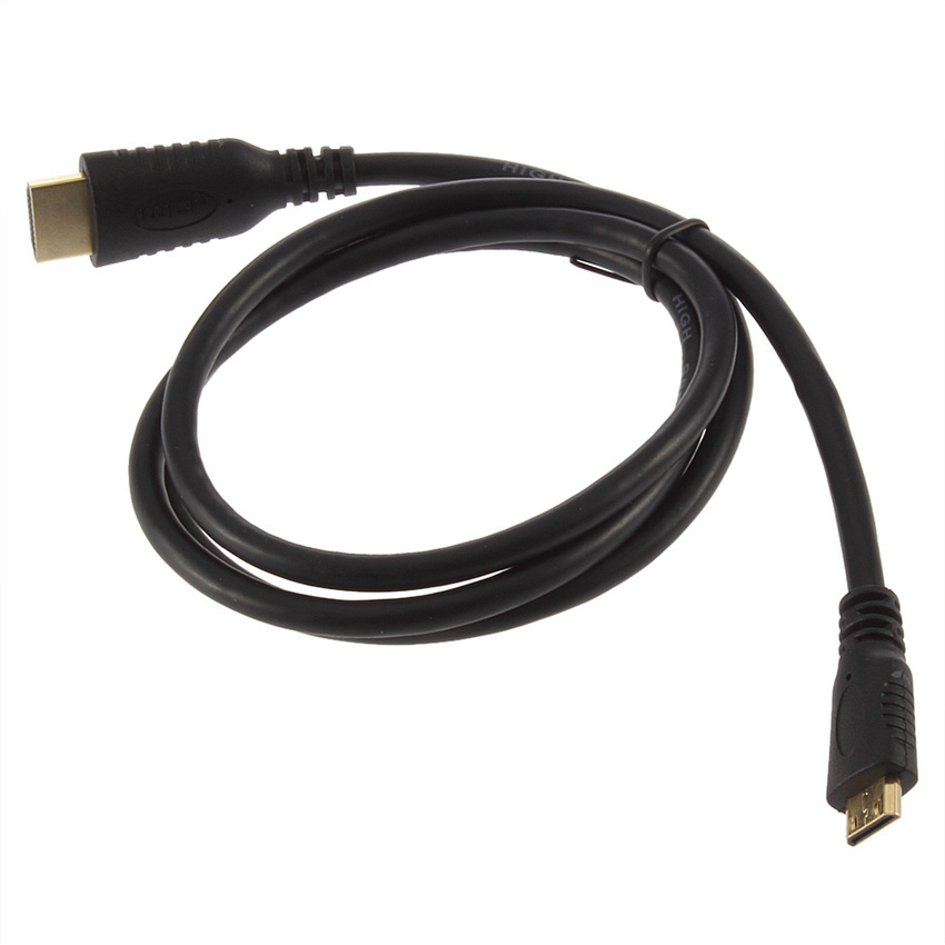 【クリックでお店のこの商品のページへ】3ft Mini HDMI to HDMI 1080p Male to Male Cable Converter V1.3 Type A to C