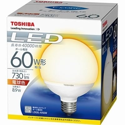 【クリックでお店のこの商品のページへ】[東芝(TOSHIBA)]E-CORE LDG9L-H/60W [電球色]