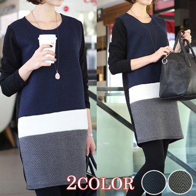 Qoo10L[e 964  special price Trendy items / high quality / jacket / round neck dress / 3D pattern / dress