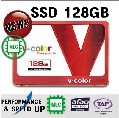 【クリックでお店のこの商品のページへ】内蔵V-カラーVSS100 MLC SSD 128ギガバイト/ 6-8倍速い速度とパフォーマンス★MLC★システム//パフォーマンスアップ価格ダウン