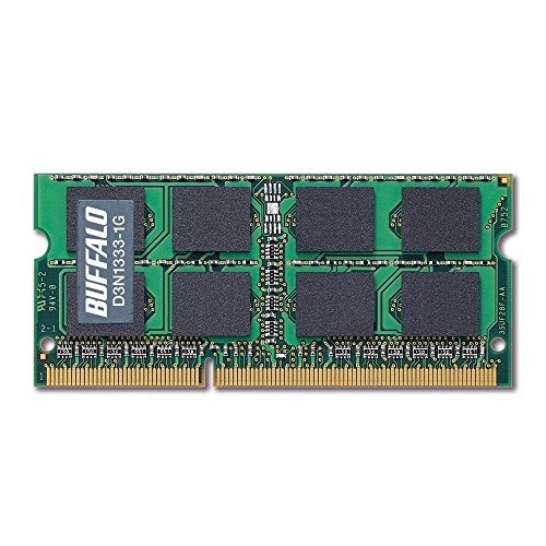 【クリックで詳細表示】BUFFALO PC3-10600(DDR3-1333)対応 204Pin用 DDR3 SDRAM S.O.DIMM D3N1333-1G