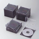 【クリックで詳細表示】エレコムエレコム Blu-ray/DVD/CDケース(スリム/PS/1枚収納) CCD-JSCS50シリーズ クリアブラック CCD-JSCS50CBK [CCD-JSCS50CBK]