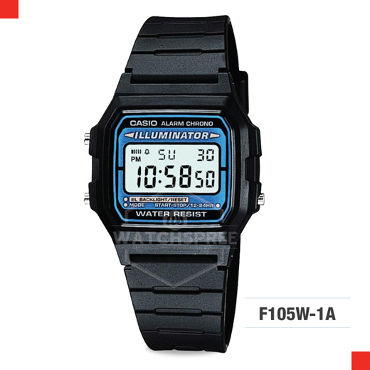 casio mens illuminator sport watch f105w-1a. free shipping!