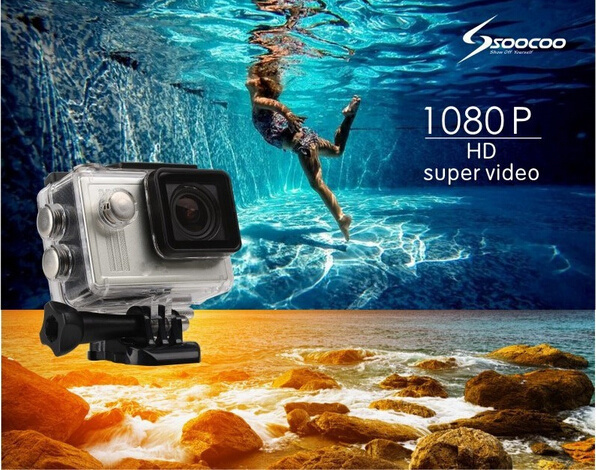 【クリックで詳細表示】ミニ防水アクションスポーツカメラスポーツDVビデオカメラダイビングヘルメットDVR 1080Pカメラ170度アウトドアスポーツS55 / S55Wの無線LAN