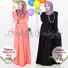 Ribbon Simple Dress (RSD) / Baju Gamis Wanita / Hijab / Baju Muslim