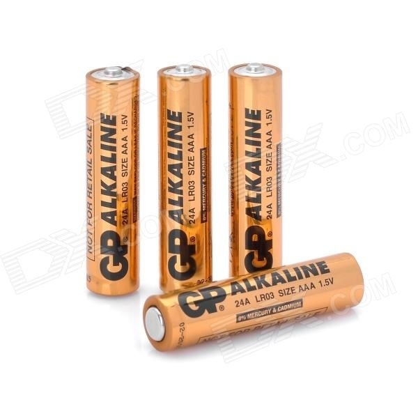 【クリックでお店のこの商品のページへ】GP Replacement 1.5V 600mAh Alkaline AAA Battery - Golden (4 PCS)