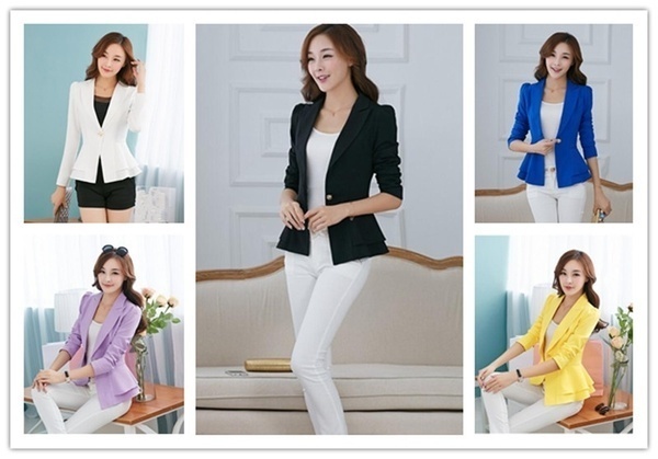 【クリックで詳細表示】Fashion autumn casual jackets women slim short design suit jackets office women coat clothing