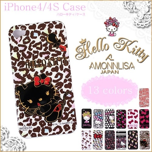 【クリックでお店のこの商品のページへ】Hello Kitty × AMONNLISA iPhone4S/4ケース レオパード