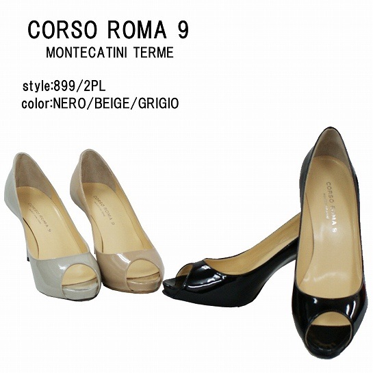 【クリックで詳細表示】【メーカー直送品の為、代引き不可】CORSO ROMA 9(コルソローマノーヴァ)【CORSO ROMA 9】コルソローマ9 899/2PL オープントゥ パンプス ヒール899 2PL【Luxury Brand Selection】【smtb-m】【送料無料】 ヒール コルソローマノーヴァ